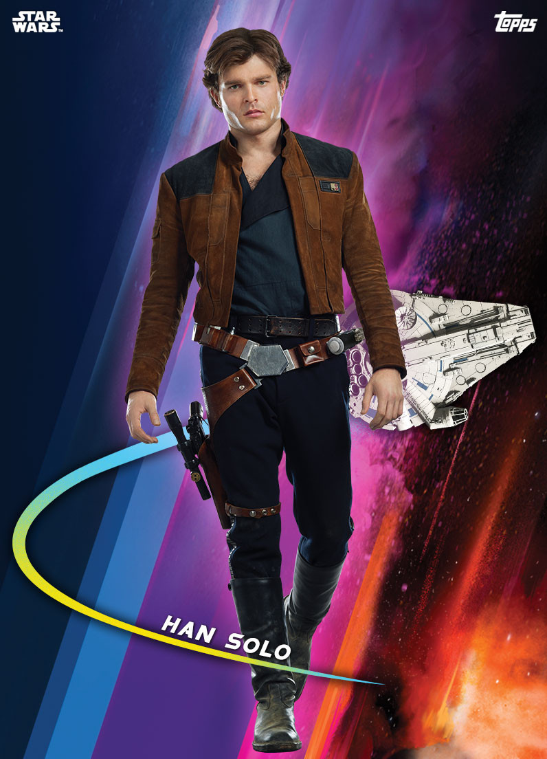 6 Topps Star Wars Card Trader Digital Han Solo Uncommon Insert LOT 