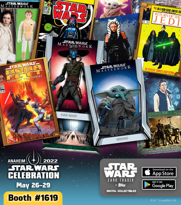 Wave 4 Set Topps Star Wars Digital Card Trader 2 Card Blue Wood Posters 2 